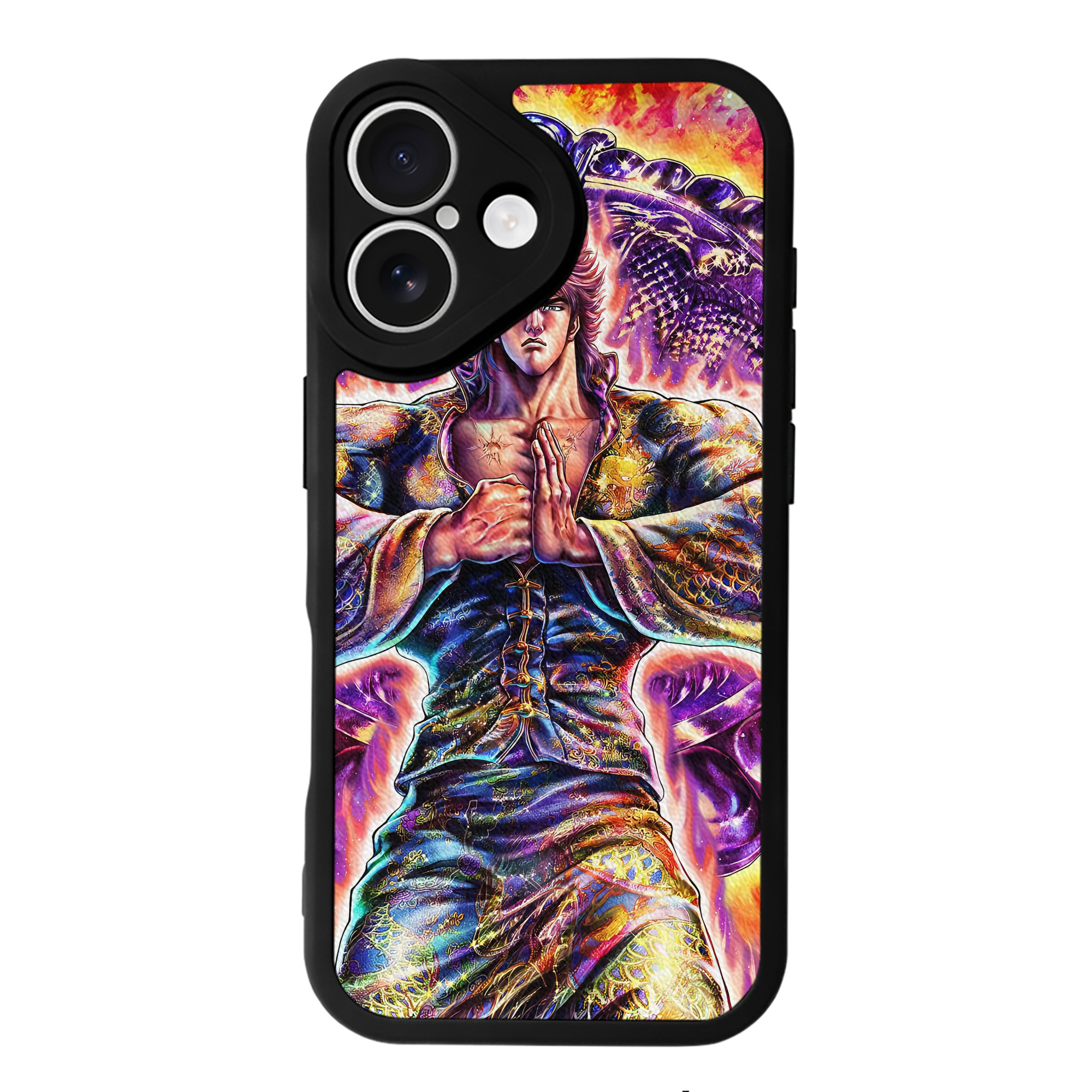 （画像用） 北斗の拳 Fist of the North Star 【iPhone 16シリーズ対応】シリコンスマホケース（レザー調） 材質：シリコン